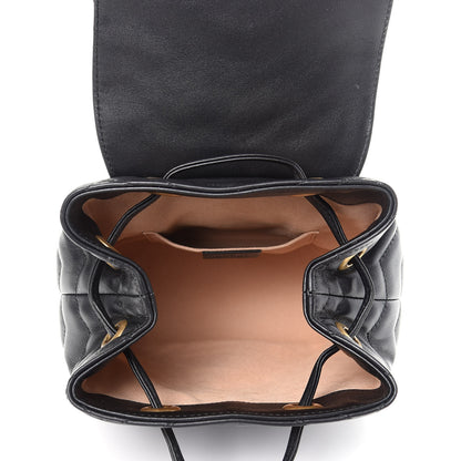 Gucci Calfskin Matelasse GG Marmont Flap Backpack Black 4 of 8