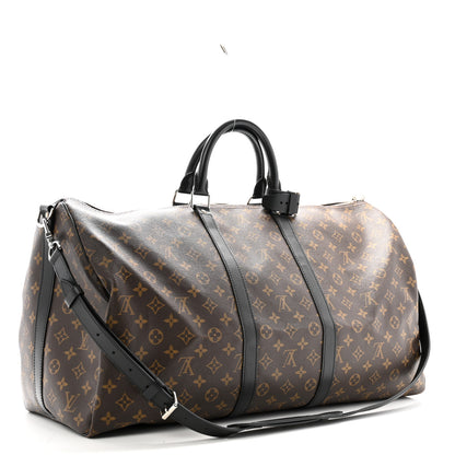 Louis Vuitton Monogram Macassar Keepall Bandouliere 55 2 of 11
