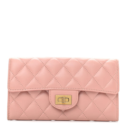 Chanel Aged Calfskin Quilted Reissue Large Gusset Flap Wallet Pink 1 of 9