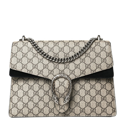 Gucci GG Supreme Monogram Medium Dionysus Shoulder Bag Black 1 of 12