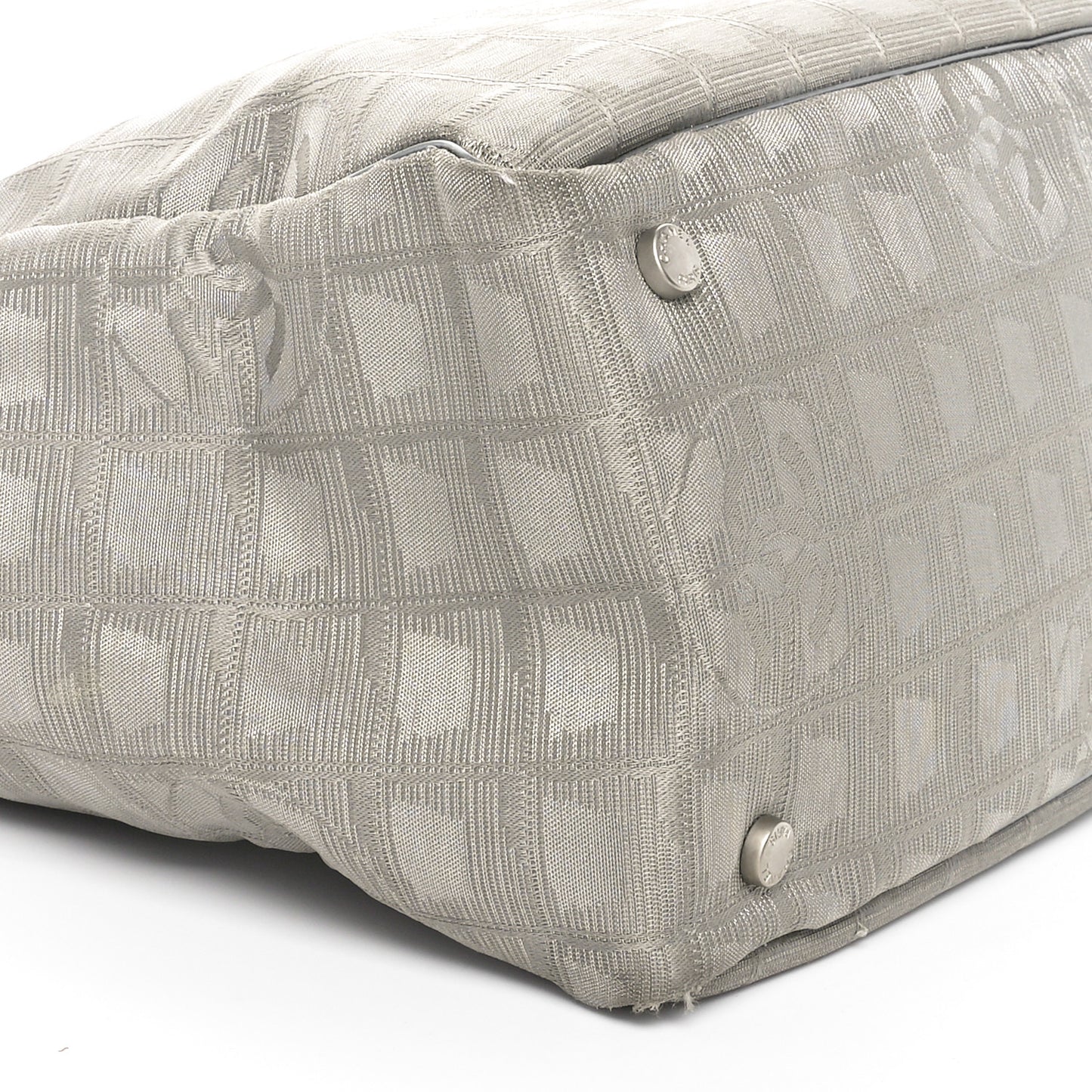 Metallic Nylon Travel Tote Silver