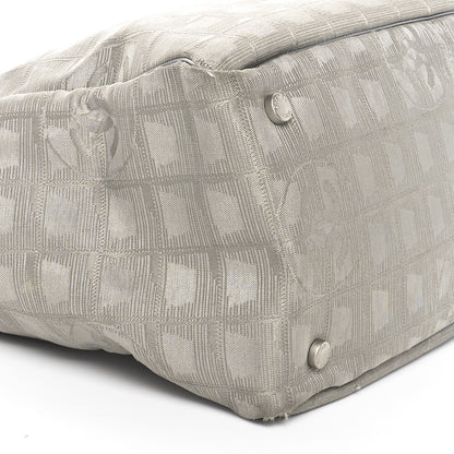 Chanel Metallic Nylon Travel Tote Silver 9 of 11