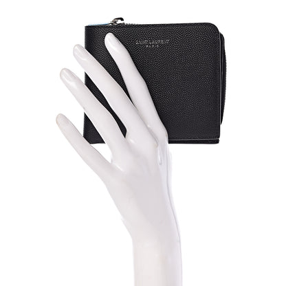 Saint Laurent Grain De Poudre Bi-Fold Wallet Black 2 of 8