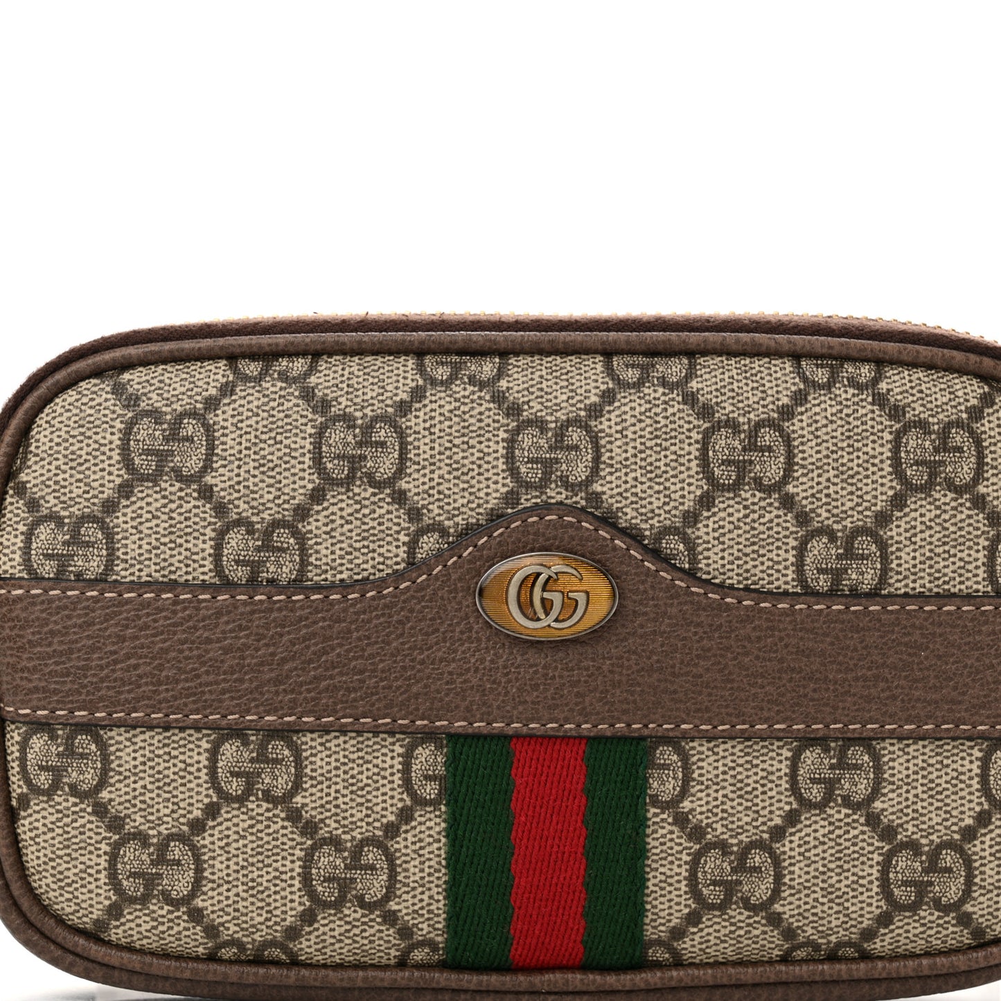 GG Supreme Monogram Ophidia Belted iPhone Case 85 34 Dark Brown
