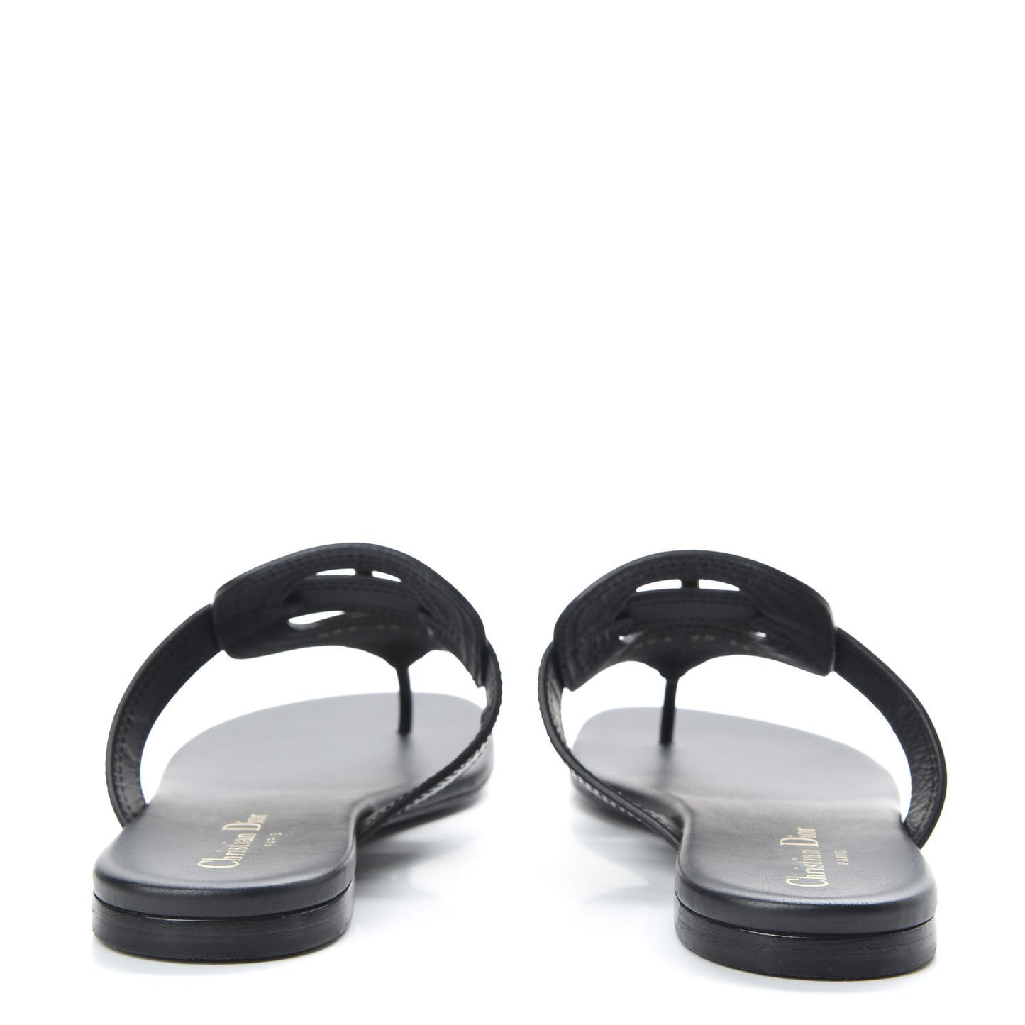 Calfskin 30 Montaigne Thong Sandals 36.5 Black