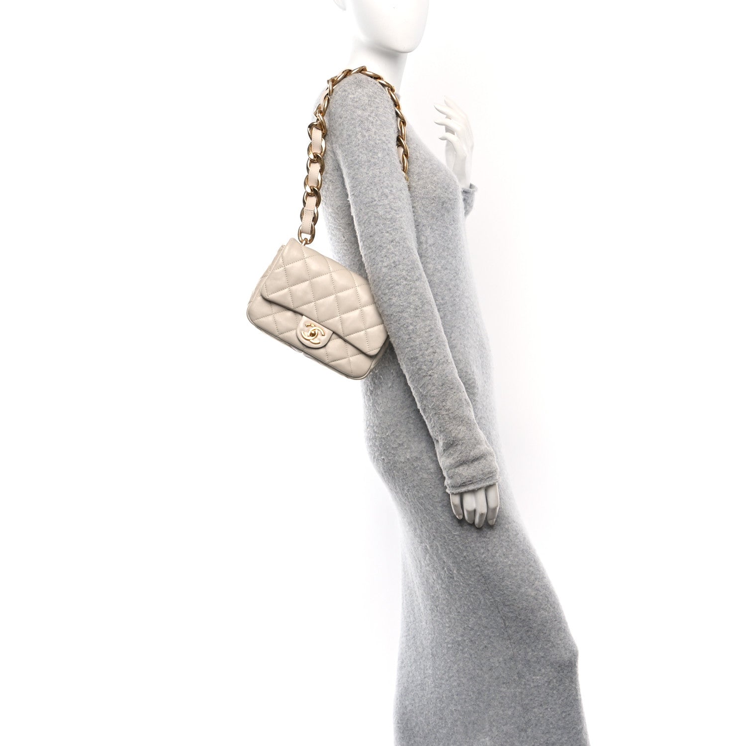 Chanel Lambskin Quilted Small CC Funky Town Flap Beige 2 of 10
