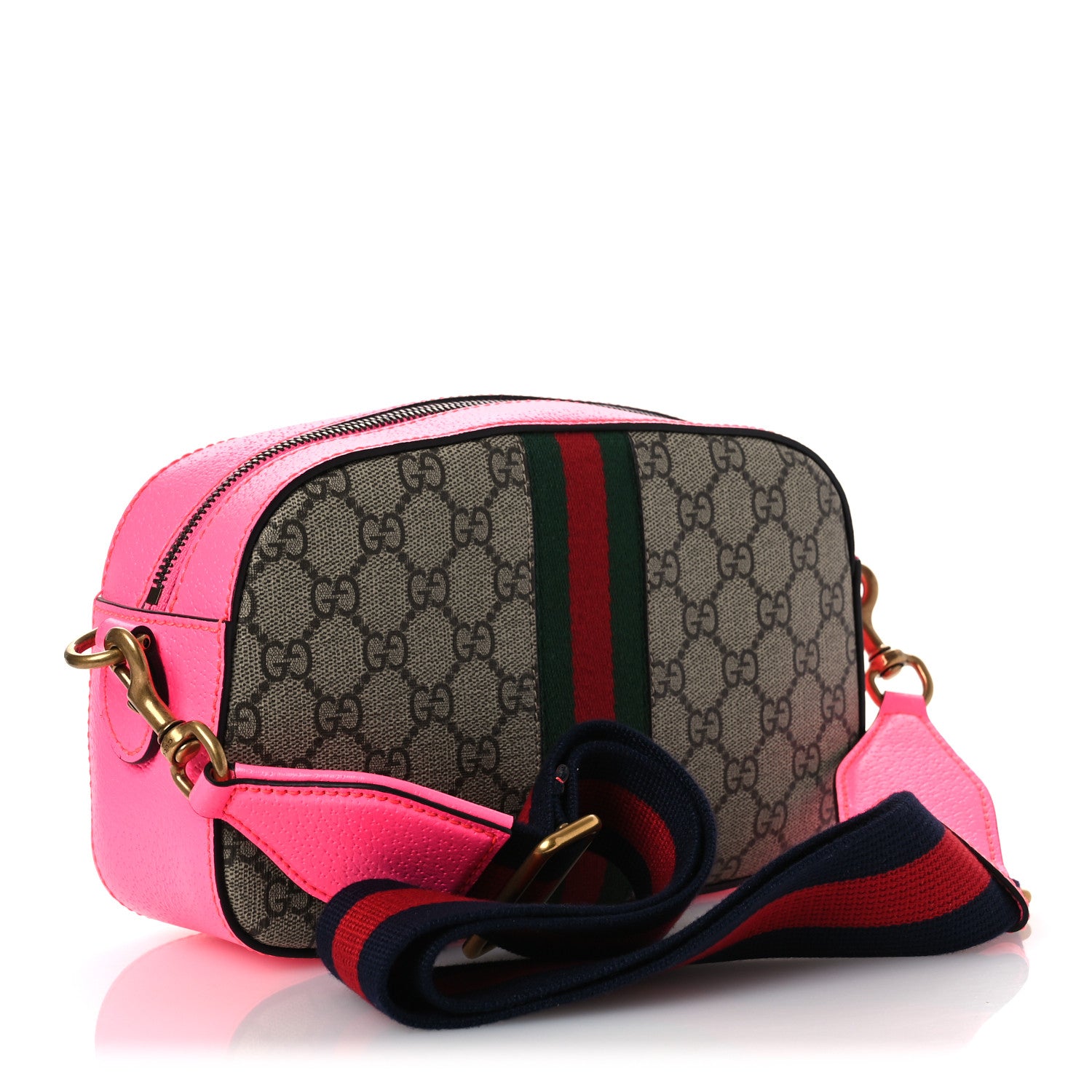 Gucci GG Supreme Monogram Textured Dollar Calfskin Web Ophidia