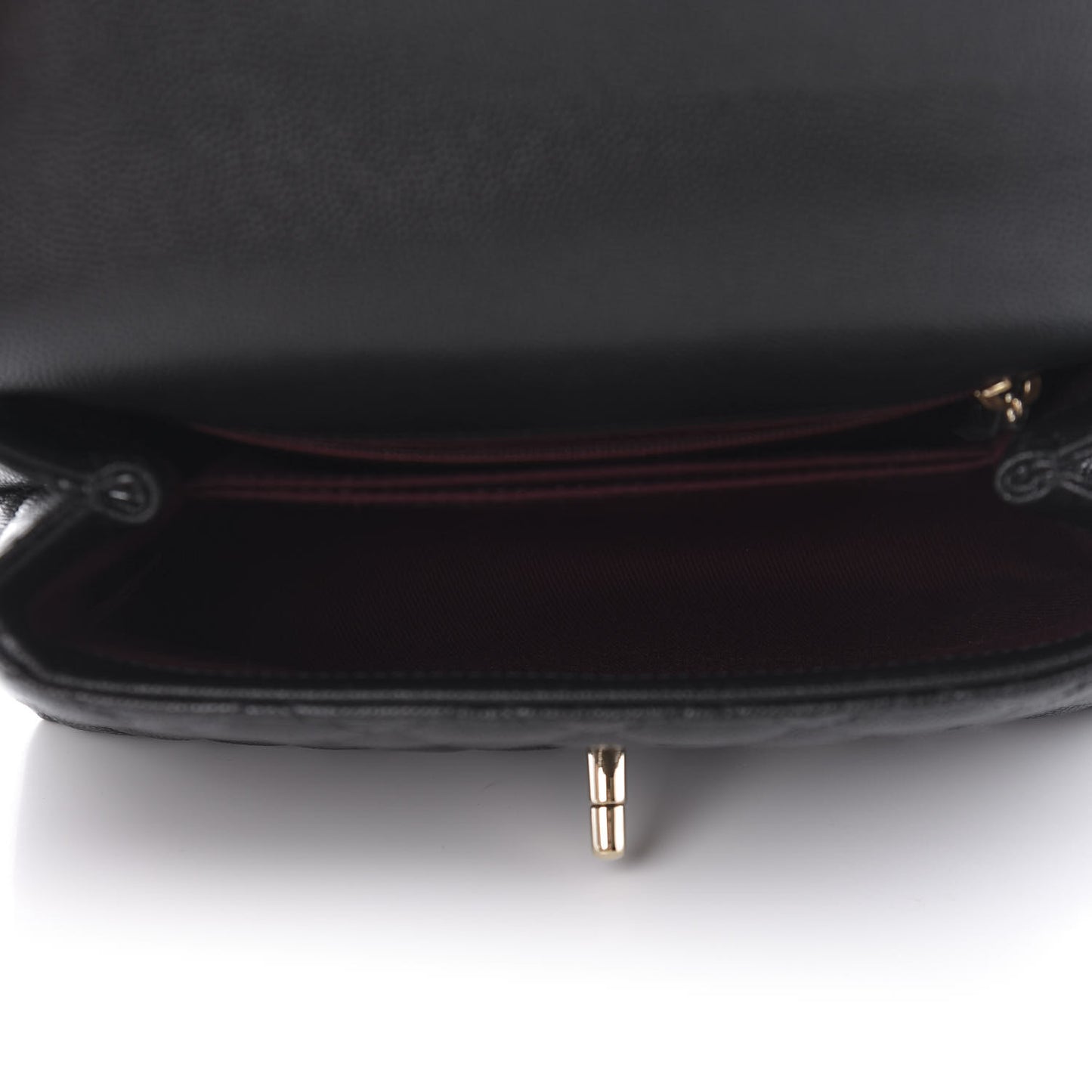 Caviar Quilted Mini Coco Handle Flap Black