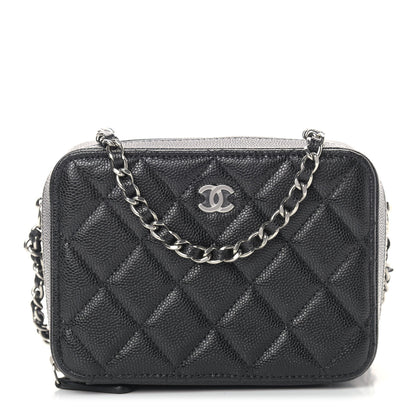 Chanel Caviar Quilted CC Vanity Case With Chain Black 1 of 9