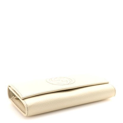 Gucci Pebbled Calfskin Large Soho Continental Wallet Off White 4 of 8