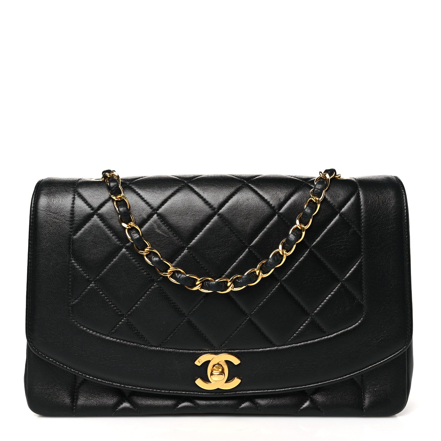 Chanel Lambskin Quilted Medium Single Flap Black 1 of 10