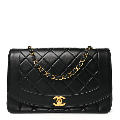 Chanel Lambskin Quilted Medium Single Flap Black 1 of 10