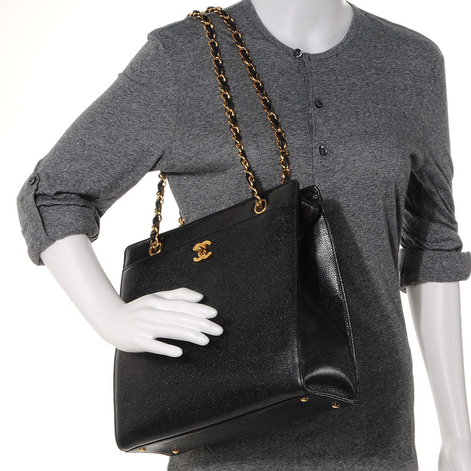 Chanel Caviar Shopper Tote Black 2 of 7