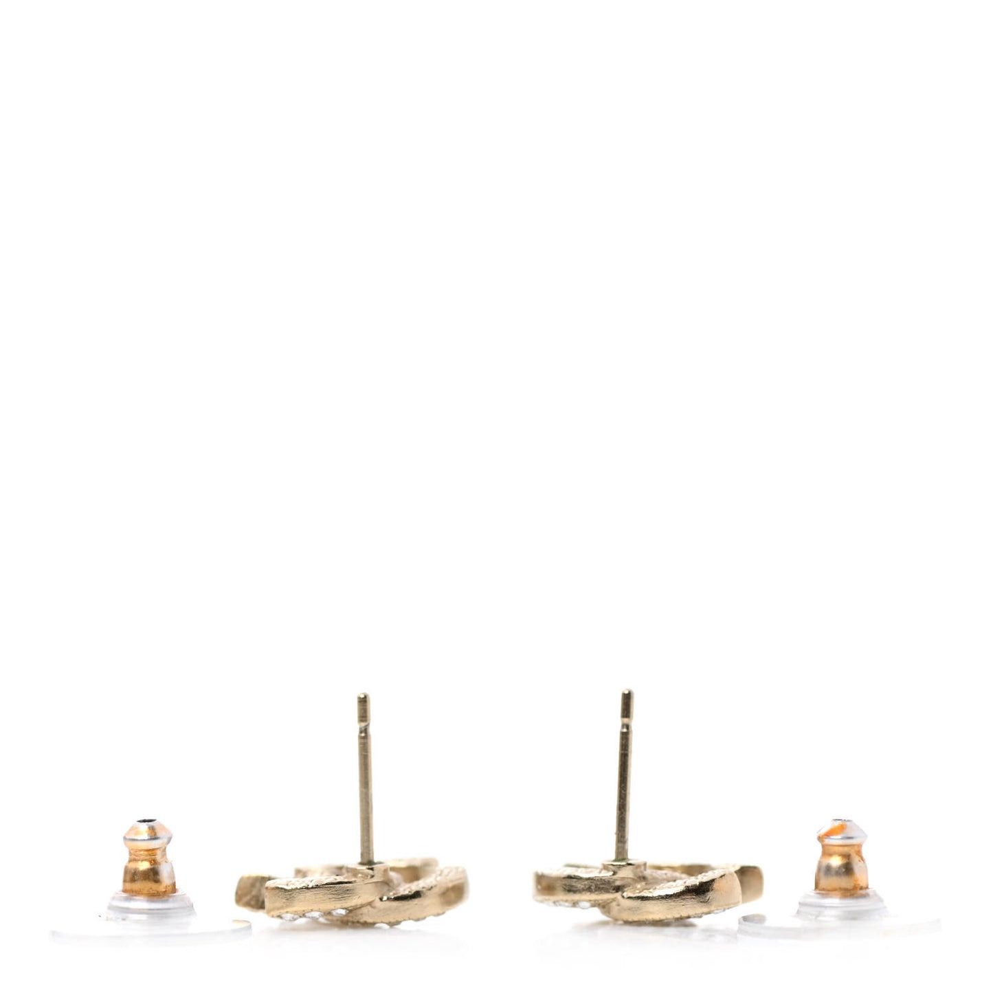 Crystal Mini CC Earrings Gold