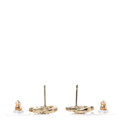 Chanel Crystal Mini CC Earrings Gold 3 of 6