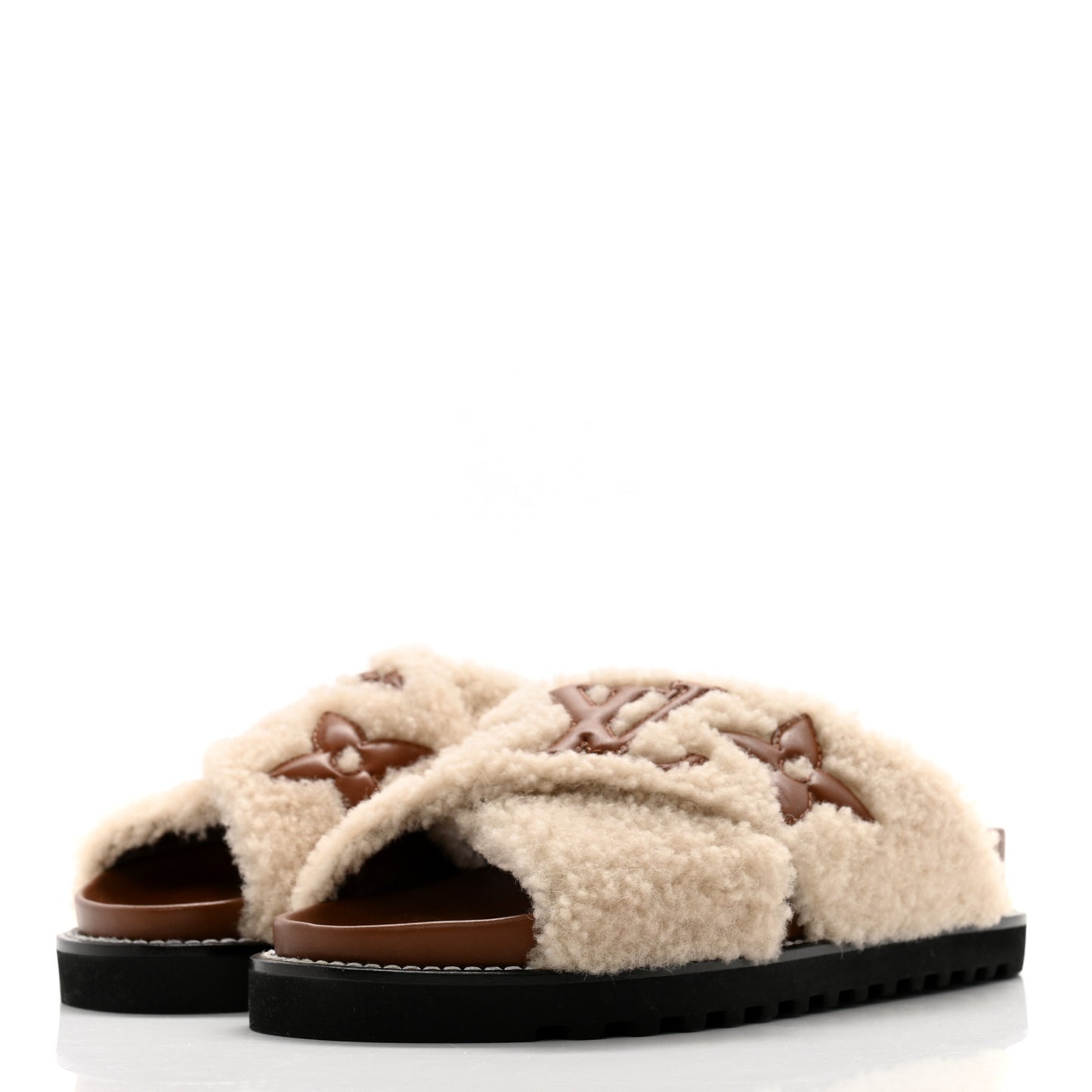Shearling Paseo Flat Comfort Mule 37 Brown
