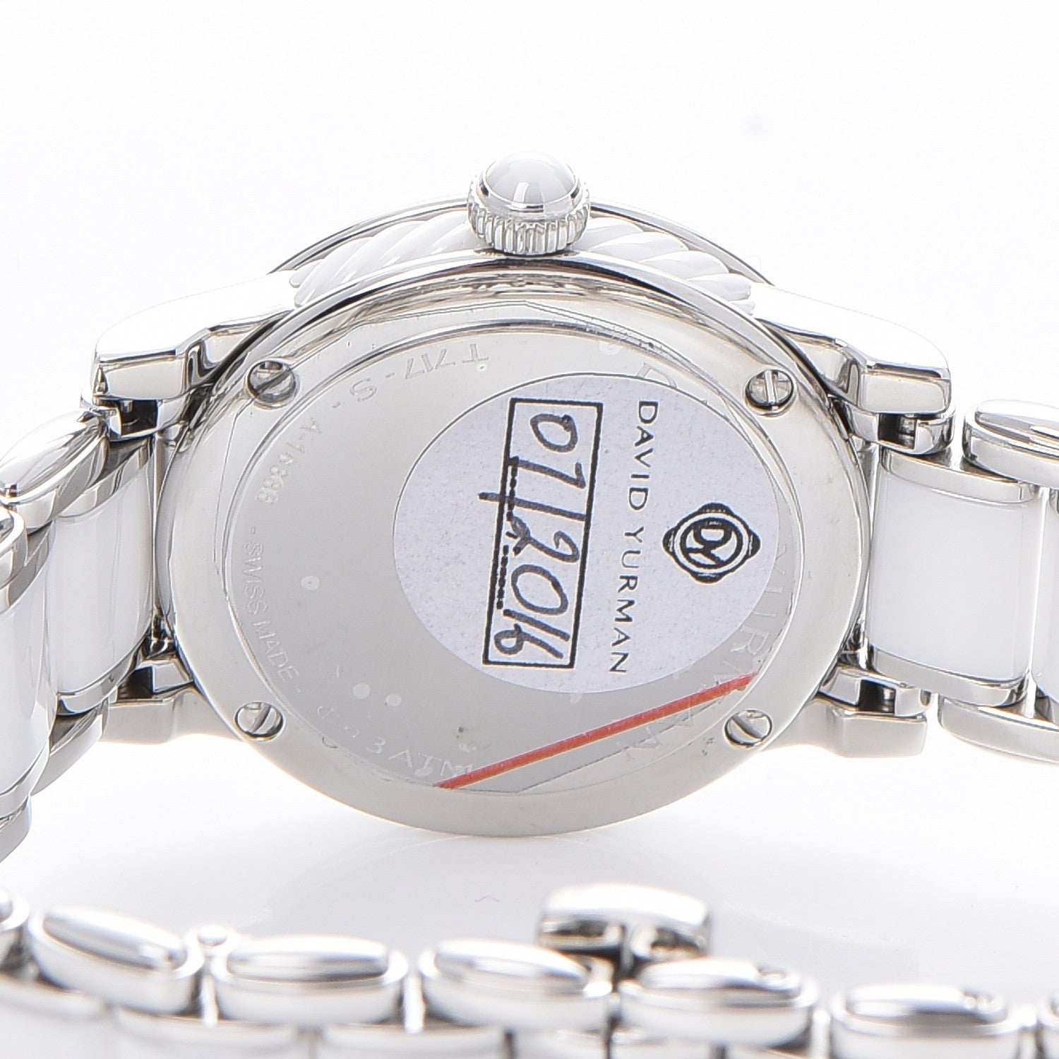 David Yurman Stainless Steel Ceramic Diamond 30mm Classic Quartz Watch White 5 of 9