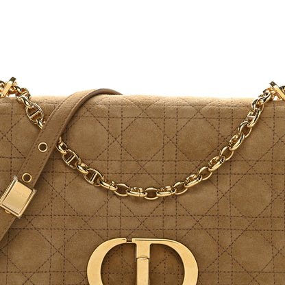 Christian Dior Shearling Cannage Large Caro Bag Camel 7 of 10