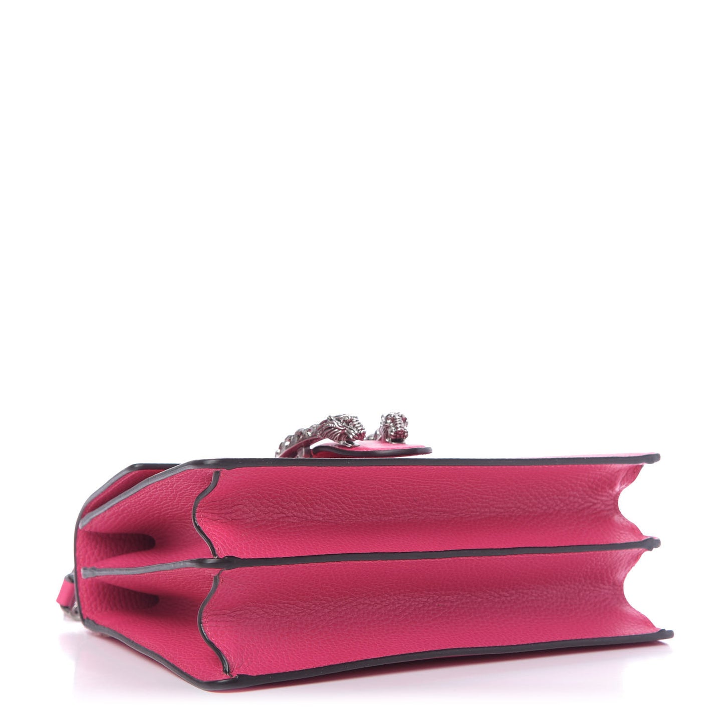 Dollar Calfskin Crystal Web Medium Dionysus Bamboo Top Handle Bag Box Pink Black Diamond