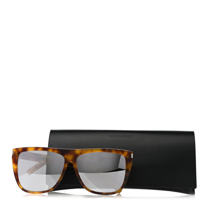 Saint Laurent Acetate Flat Top SL1 Sunglasses Tortoise 8 of 8