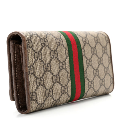 Gucci GG Supreme Monogram Web Ophidia Wallet On Chain Brown 4 of 10