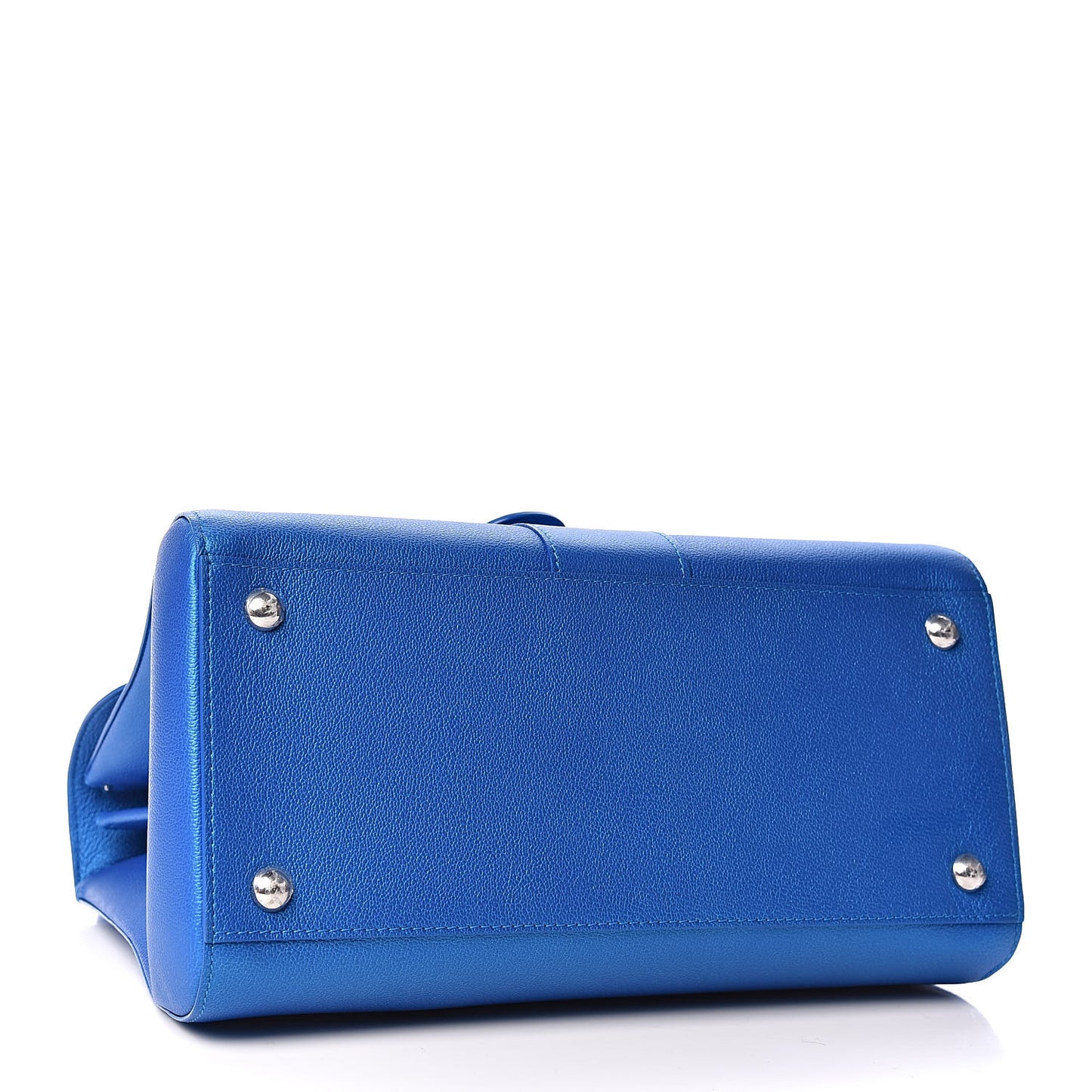 Metallic Grained Calfskin MM Brillant Satchel Satin Electric