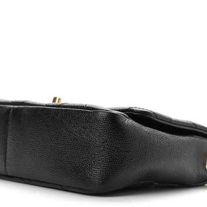 Chanel Shiny Caviar Quilted Small Chain Melody Flap Black 10 of 10