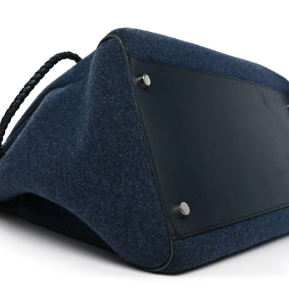 Mulberry Felt Calfskin Oversized Iris Weekend Bag Midnight 14 of 17