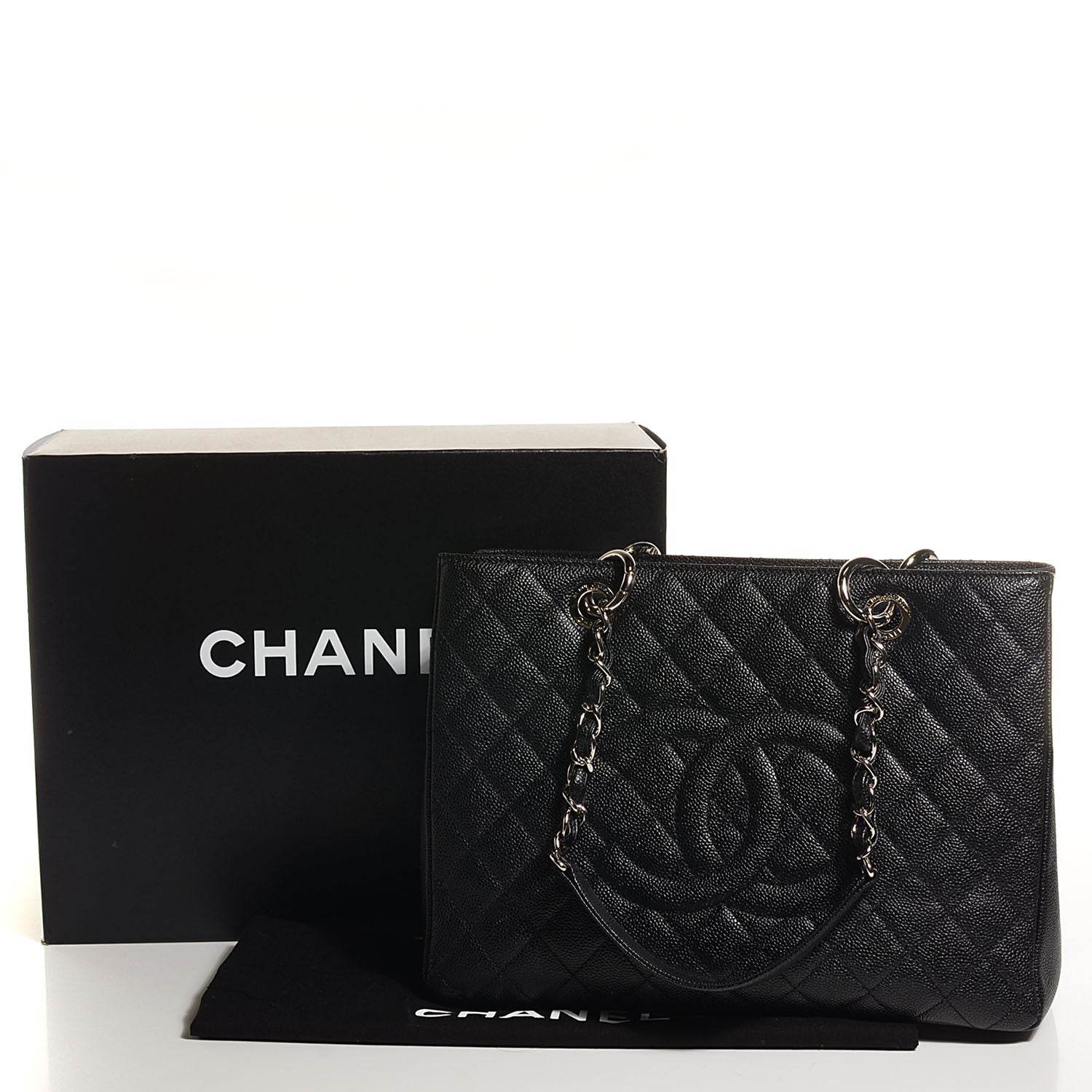 Chanel Caviar Quilted Grand Shopping Tote GST Black 6 of 8