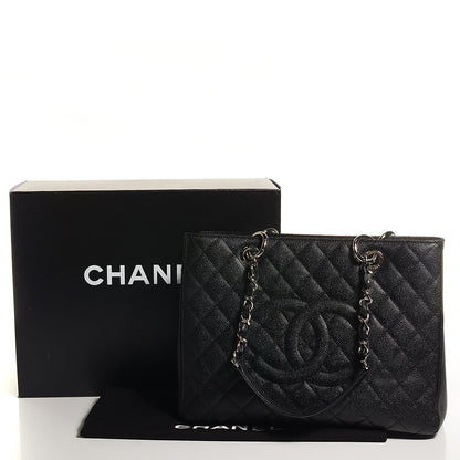 Chanel Caviar Quilted Grand Shopping Tote GST Black 6 of 8