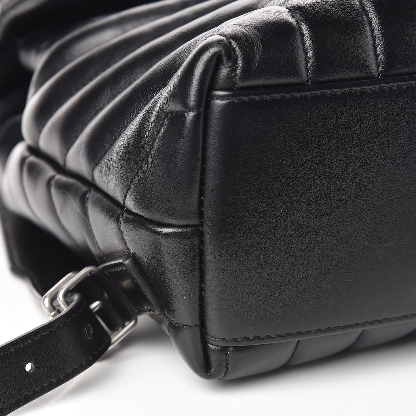 Calfskin Y Quilted Monogram Small Loulou Backpack Black