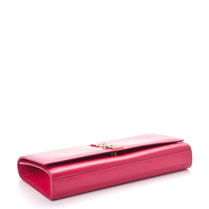 Saint Laurent Calfskin Classic Monogram Clutch Fuschia 4 of 7