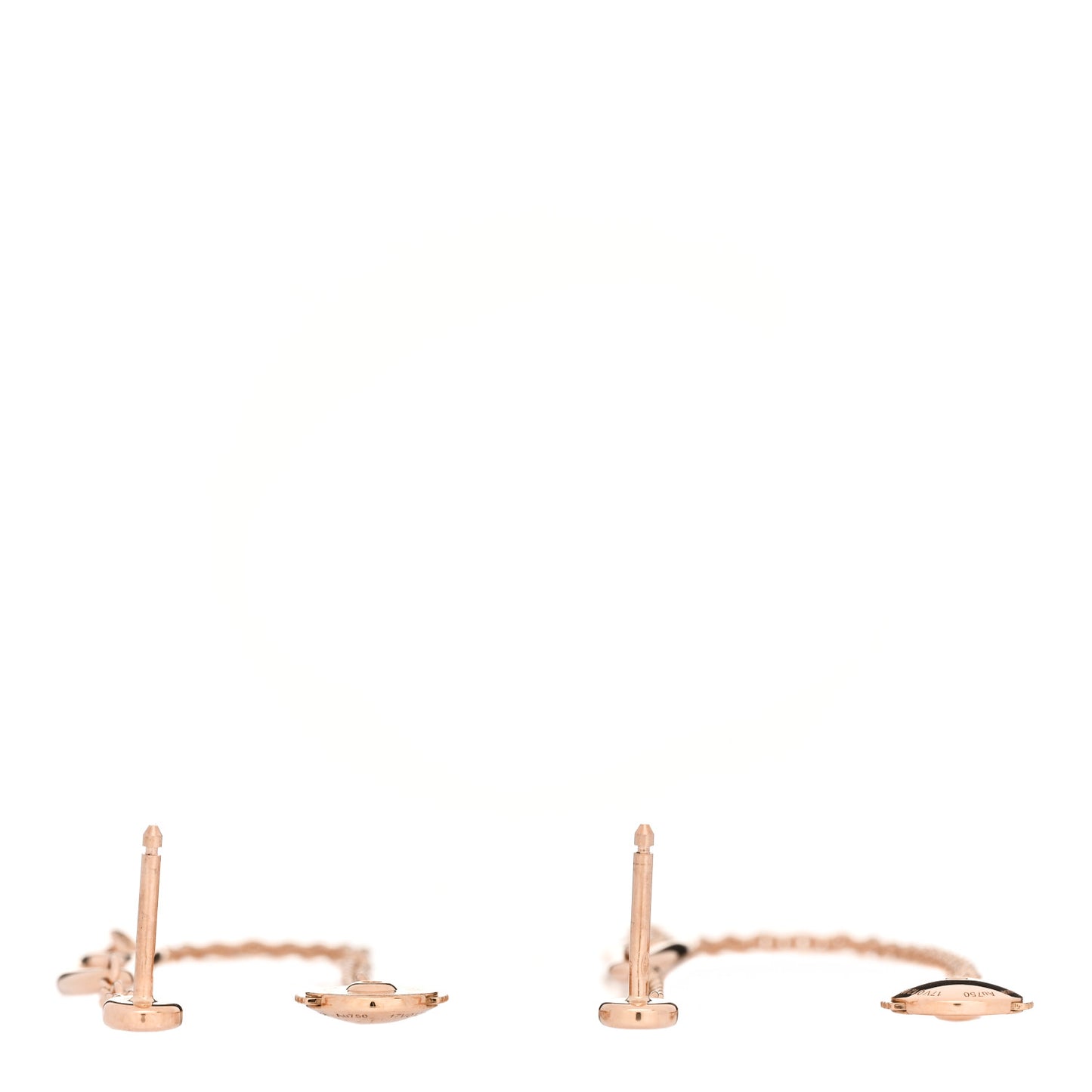 18K Rose Gold TPM Chaine D'Ancre Punk Earrings