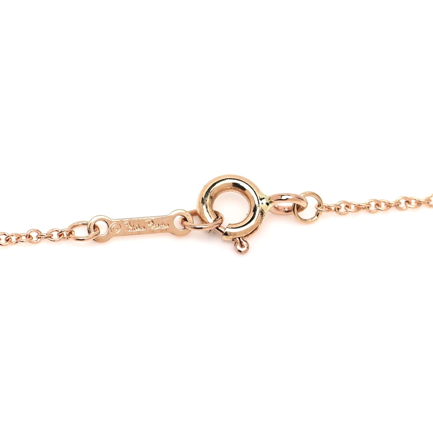 18K Rose Gold Diamond Small Paloma's Graffiti Love Pendant Necklace