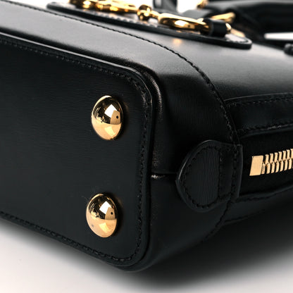 Gucci Boarded Plutone Calfskin Mini Horsebit 1955 Top Handle Bag Black 11 of 11