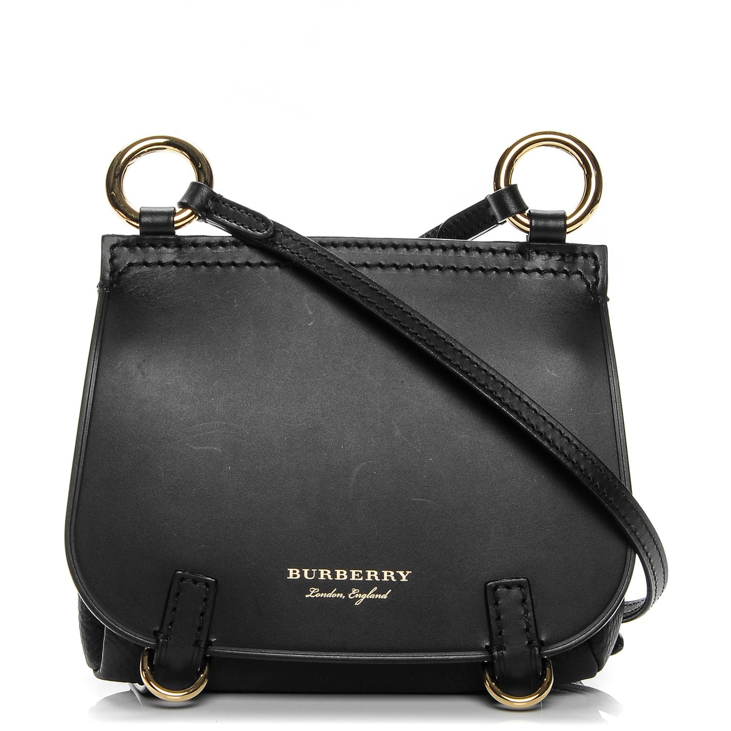 Calfskin Baby Bridle Saddle Bag Black
