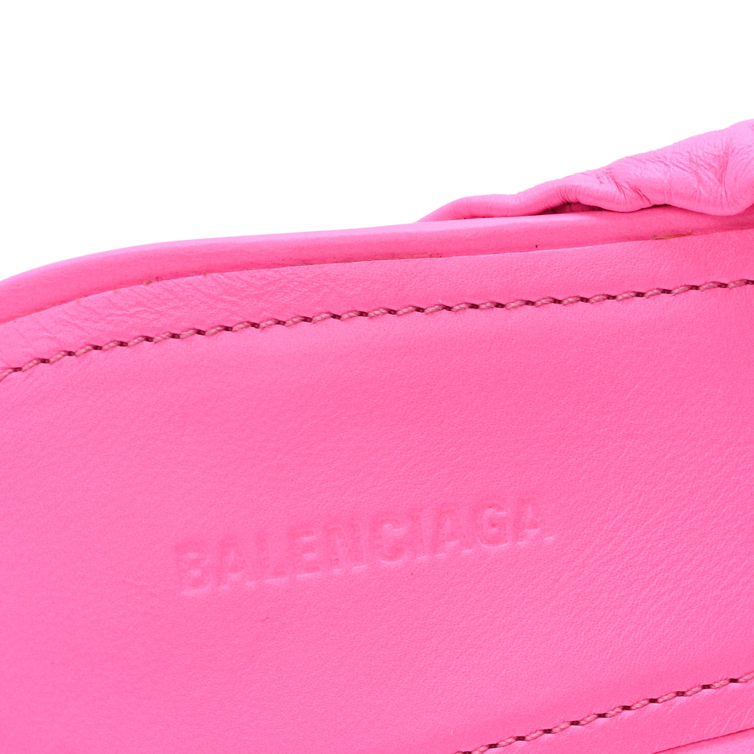 Balenciaga Smooth Nappa Pointed Toe Scrunch Knife 40mm Mules 38 Fluo Pink 8 of 10