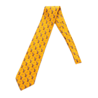 Hermes Printed Silk Mens Neck Tie 1 of 4