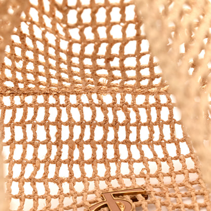 Saint Laurent Raffia Calfskin Oxalis Shoulder Bag Naturale 5 of 13