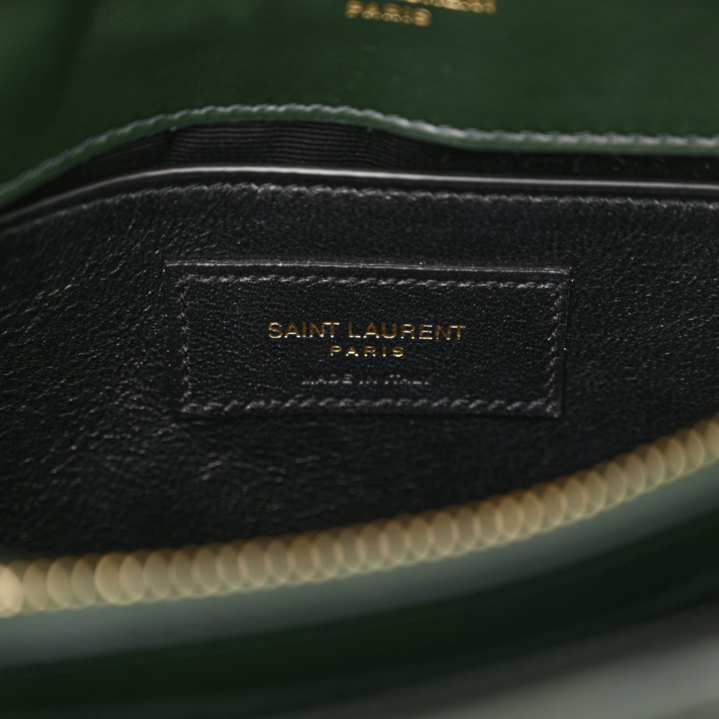 Calfskin Y Quilted Monogram Small Loulou Chain Satchel Dark Mint