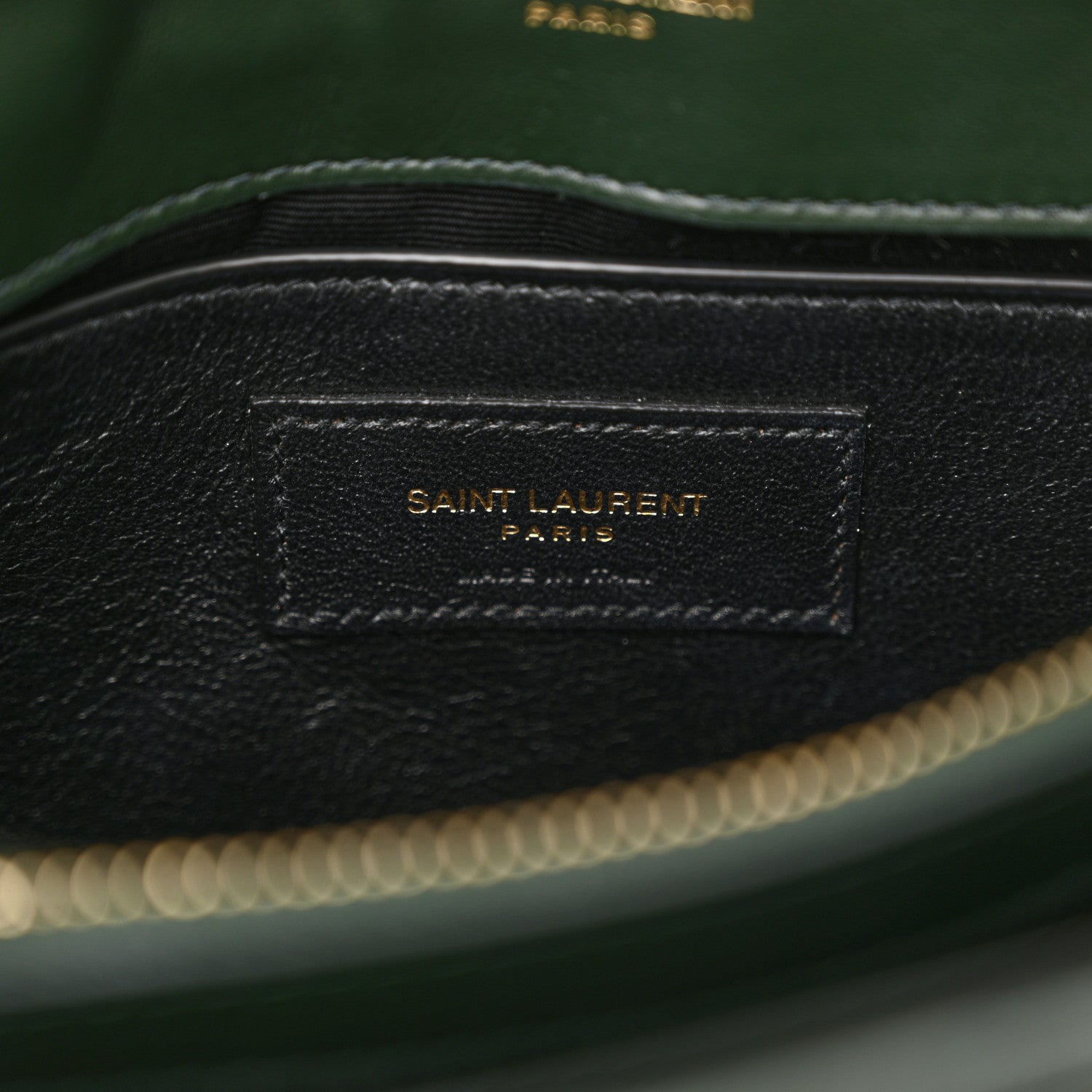 Saint Laurent Calfskin Y Quilted Monogram Small Loulou Chain Satchel Dark Mint 6 of 11