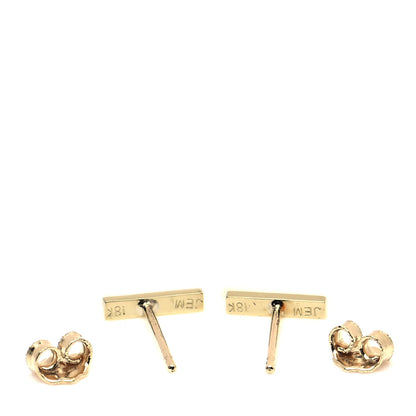Jennifer Meyer 18K Yellow Gold Bar Stud Earrings 3 of 4