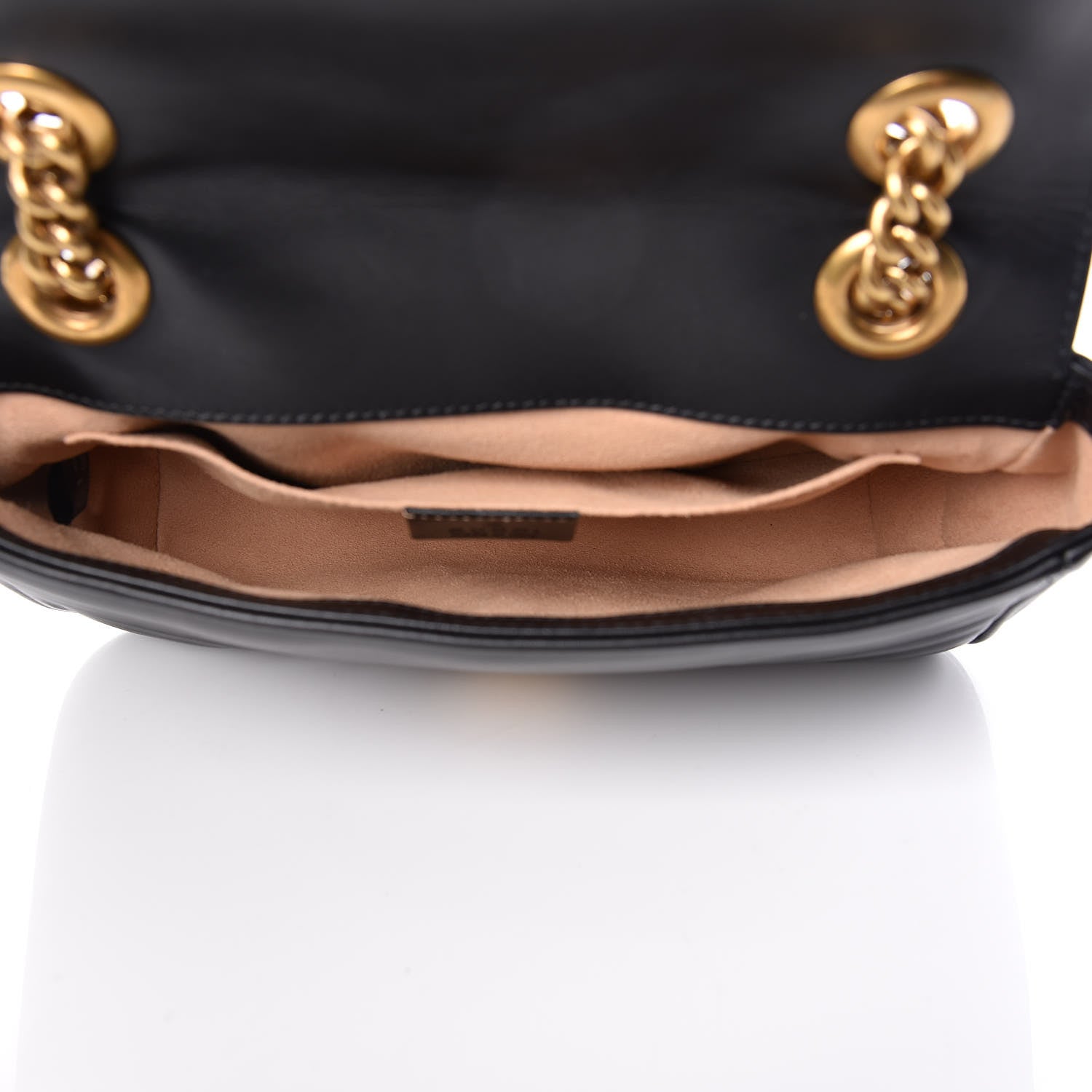 Gucci Calfskin Matelasse Mini GG Marmont Shoulder Bag Black 5 of 11