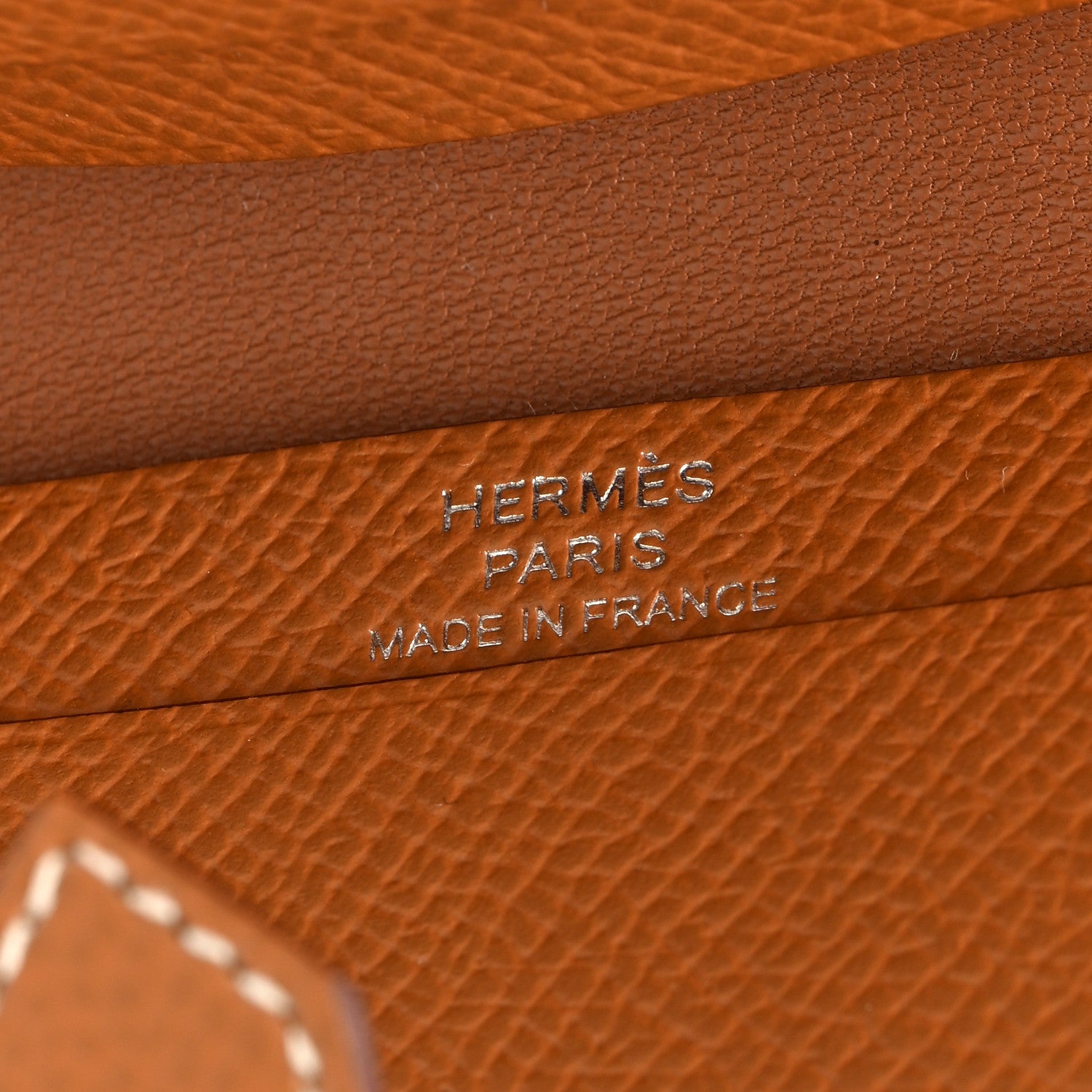 Hermes Epsom Bearn Card Holder Wallet Gold 6 of 8