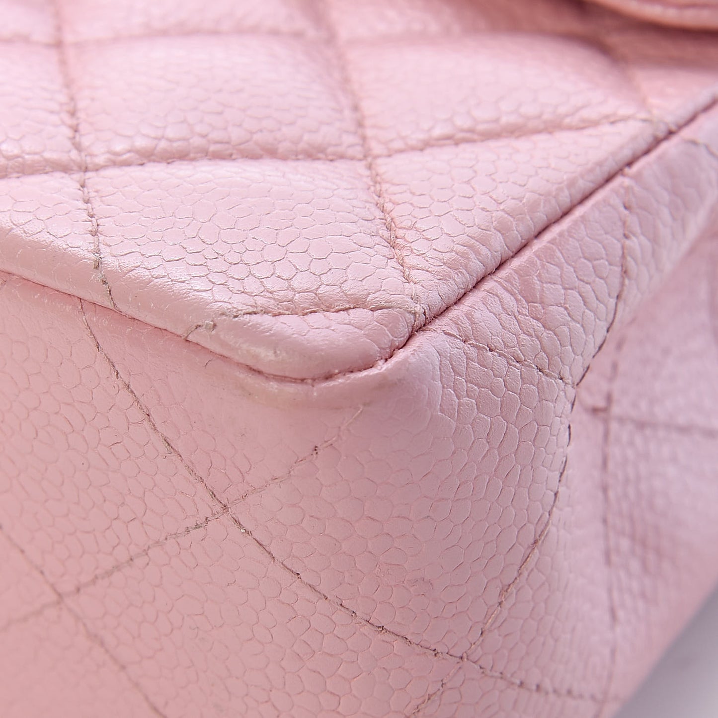 Caviar Quilted Mini Square Flap Pink