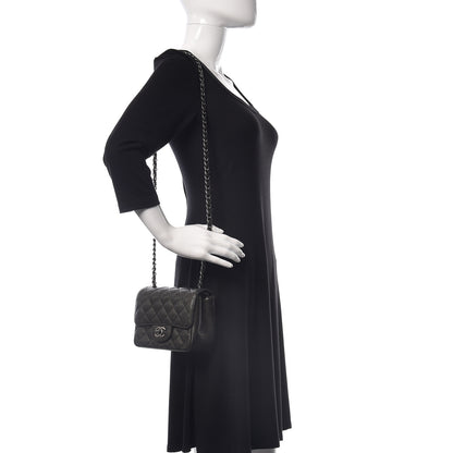 Chanel Caviar Quilted Mini Square Flap Dark Charcoal 2 of 11