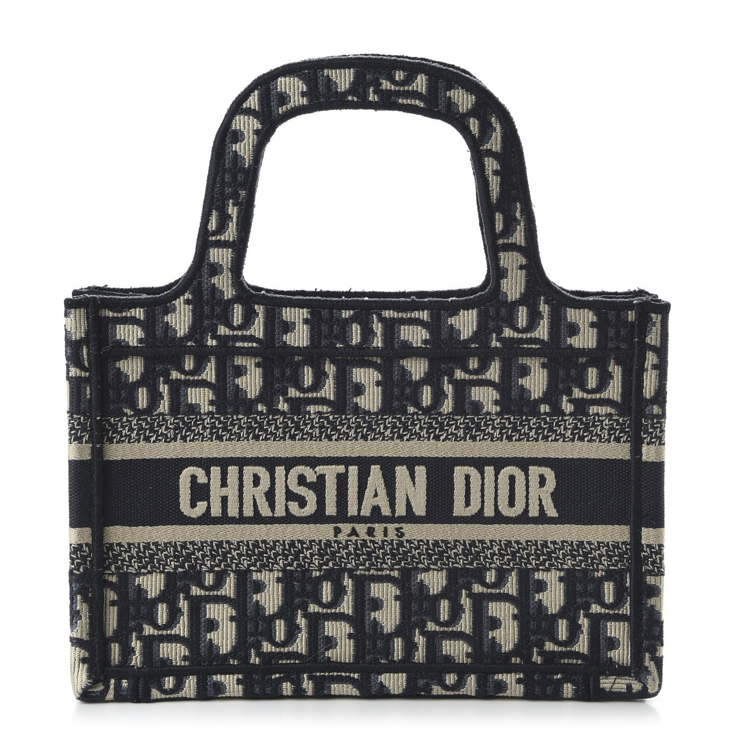 Christian Dior Oblique Mini Book Tote Blue Multicolor 1 of 9