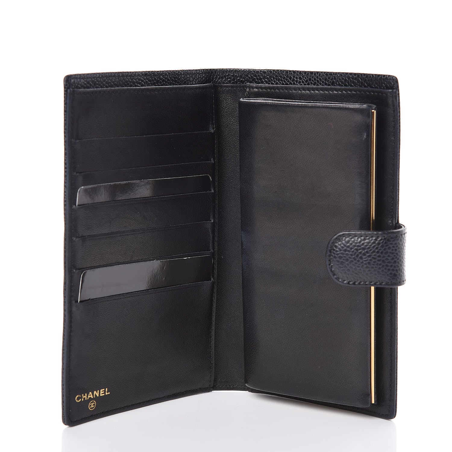 Chanel Caviar Timeless CC French Wallet Black 5 of 8