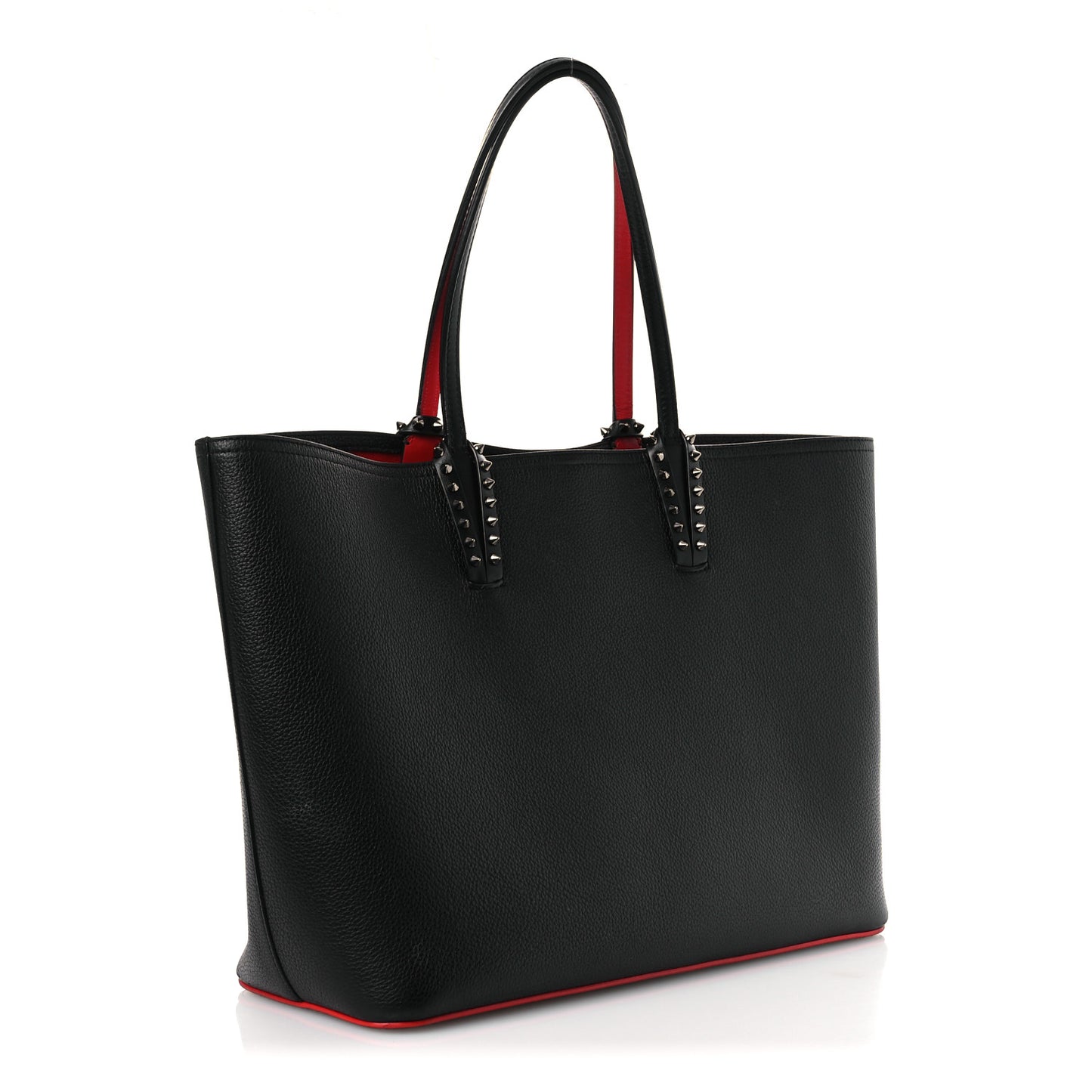 Calfskin Empire Spikes East West Cabata Tote Black