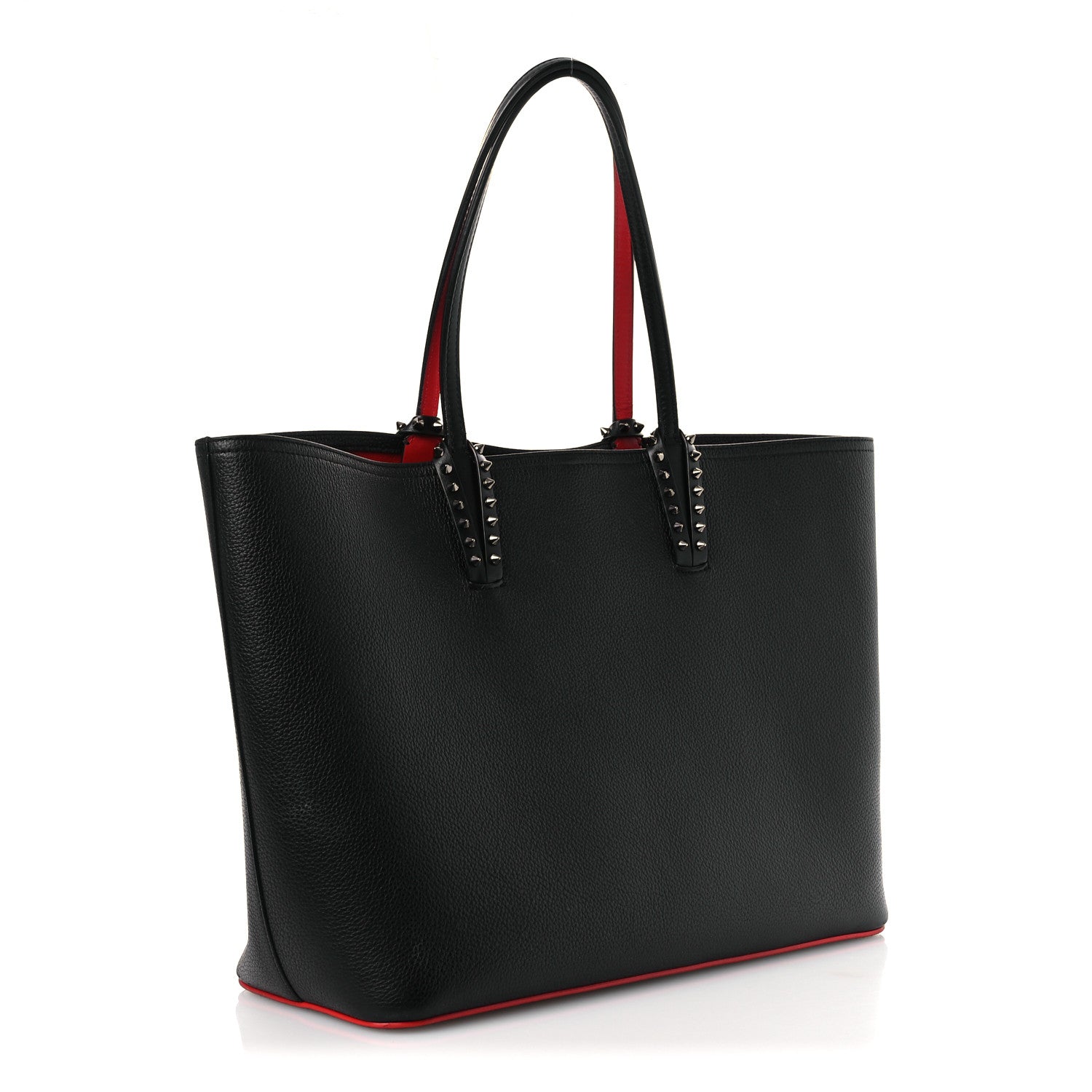 Christian Louboutin Calfskin Empire Spikes East West Cabata Tote Black 4 of 18